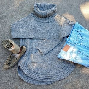 Cynthia Rowley oversized cowl sweater s M taupe